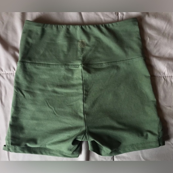 *2/$16* Balance Collection Army Green Cross Detail High Waist Gym Short - S - Picture 3 of 5